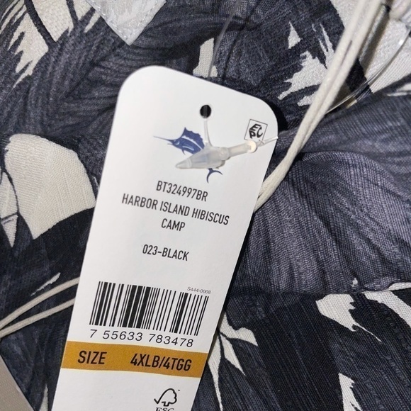 New Blue Note Tommy Bahama Harbor Hibiscus camp - Picture 6 of 7